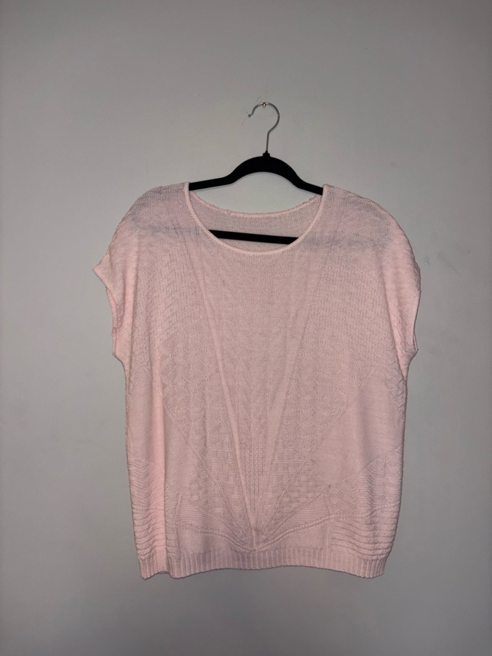 Pink Knit Sweater T-Shirt